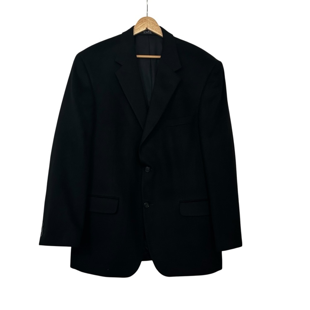 100% Cashmere Black Blazer Men’s Size 43 Regular By Pronto Uomo